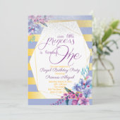 高級フローラプリンセス誕生日 招待状 (スタンド正面)