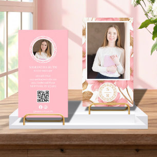 高級フローラボタニカルモノグラムクレストロゴブランド 名刺