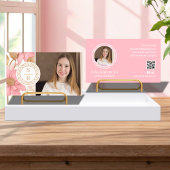 高級フローラボタニカルモノグラムクレストロゴブランド 名刺