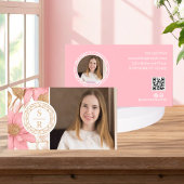 高級フローラボタニカルモノグラムクレストロゴブランド 名刺