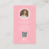 高級フローラボタニカルモノグラムクレストロゴブランド 名刺 (裏面)