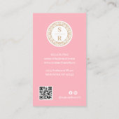 高級フローラボタニカルモノグラムロゴブランドフォト 名刺 (裏面)