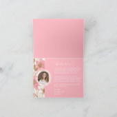 高級フローラボタニカルモノグラムロゴ水彩 サンキューカード (内部)