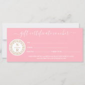 高級フローラモノグラムロゴブランドギフト証明書 (裏面)