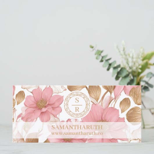 高級フローラモノグラムロゴブランドギフト証明書 (スタンド正面)