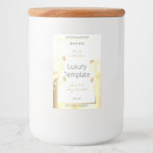 高級フローラ製品包装ラベルホワイト金ゴールド フードラベル (正面)