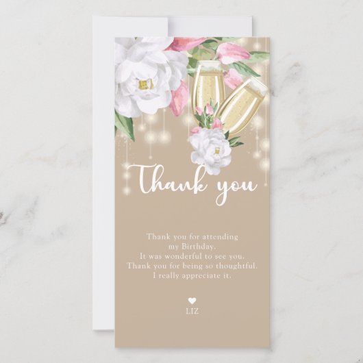 高級フローラ30歳の誕生日 サンキューカード (正面)