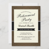 高級ブラウンダマスク退職パーティの招待状 招待状 (正面)