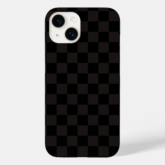 高級ブラウン/ブラック チェッカー Case-Mate iPhoneケース (裏面)