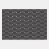 高級ブラックシームレスパターンラッピング紙 ラッピングペーパーシート (正面3)