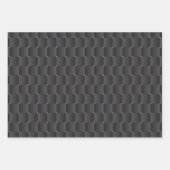高級ブラックシームレスパターンラッピング紙 ラッピングペーパーシート (正面)