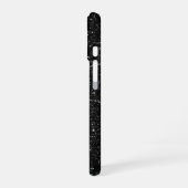 高級ブラックナイトスカイスターリースパークルiPhone 16 カ iPhone 16ケース (左側面)