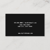 高級ブラックビジネスカード – 金ゴールド/シルバーフォイル！ 名刺 (裏面)