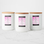 高級ブラックピンクグリッター製品ラベル追加ロゴ フードラベル (ボトル)