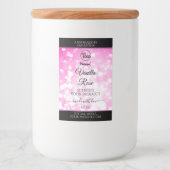 高級ブラックピンクグリッター製品ラベル追加ロゴ フードラベル (正面)