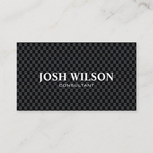 高級ブラックプロフェッショナルコンサルタントビジネス 名刺 (正面)