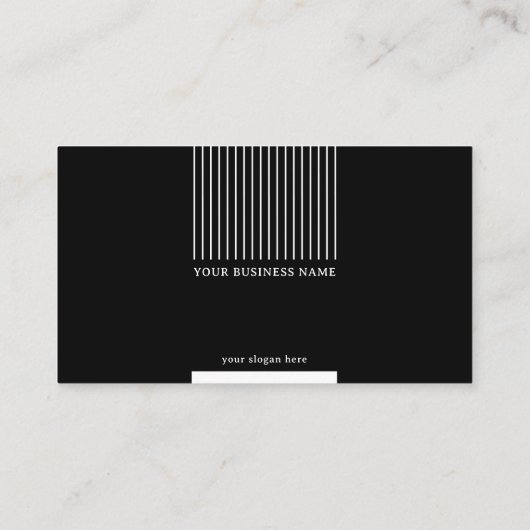 高級ブラックミニマル企業のリスト名刺 名刺 (裏面)