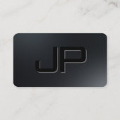 高級ブラックモノグラムプレミアムパール 名刺 (正面)