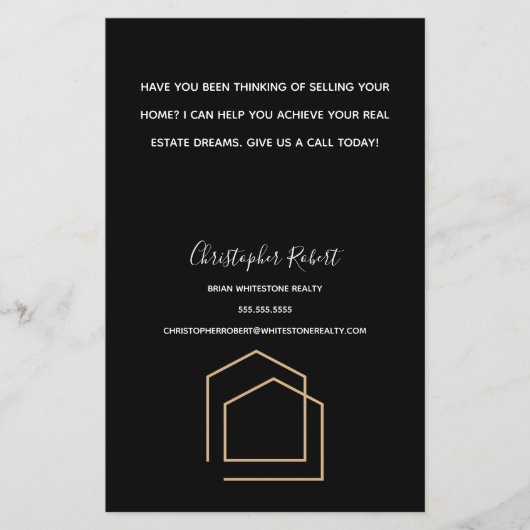 高級ブラック実在エテート チラシ (正面)