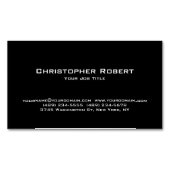 高級ブラック実在エテート マグネット名刺 (正面)