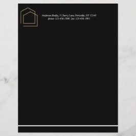 高級ブラック実在エテート レターヘッド