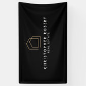 高級ブラック実在エテート 横断幕 (縦)