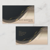 高級ブラック金ゴールドエレガント弁護士名刺 名刺 (正面/裏面)