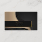 高級ブラック金ゴールドエレガント弁護士名刺 名刺 (裏面)