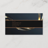 高級ブラック金ゴールドエレガント弁護士名刺 名刺 (裏面)