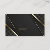 高級ブラック金ゴールドエレガント弁護士名刺 名刺 (裏面)