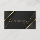 高級ブラック金ゴールドエレガント弁護士名刺 名刺 (正面)