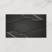 高級ブラック金ゴールドエレガント弁護士名刺 名刺 (裏面)