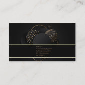 高級ブラック金ゴールドエレガント弁護士名刺 名刺 (裏面)