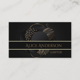 高級ブラック金ゴールドエレガント弁護士名刺 名刺