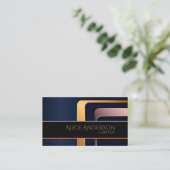 高級ブラック金ゴールドエレガント弁護士名刺 名刺 (スタンド正面)