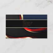 高級ブラック金ゴールドエレガント弁護士名刺 名刺 (裏面)