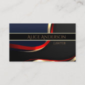 高級ブラック金ゴールドエレガント弁護士名刺 名刺 (正面)