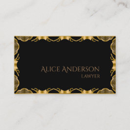 高級ブラック金ゴールドエレガント弁護士名刺 名刺