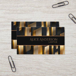 高級ブラック金ゴールドエレガント弁護士名刺 名刺