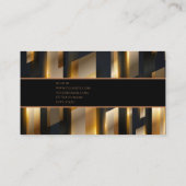 高級ブラック金ゴールドエレガント弁護士名刺 名刺 (裏面)