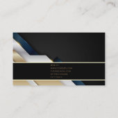 高級ブラック金ゴールドエレガント弁護士名刺 名刺 (裏面)