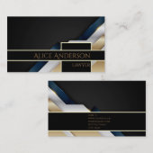 高級ブラック金ゴールドエレガント弁護士名刺 名刺 (正面/裏面)