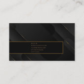 高級ブラック金ゴールドエレガント弁護士名刺 名刺 (裏面)