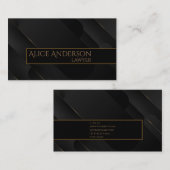 高級ブラック金ゴールドエレガント弁護士名刺 名刺 (正面/裏面)