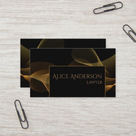 高級ブラック金ゴールドエレガント弁護士名刺 名刺
