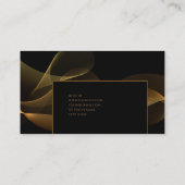 高級ブラック金ゴールドエレガント弁護士名刺 名刺 (裏面)