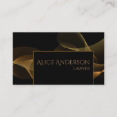 高級ブラック金ゴールドエレガント弁護士名刺 名刺 (正面)