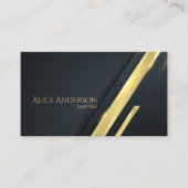 高級ブラック金ゴールドエレガント弁護士名刺 名刺 (正面)
