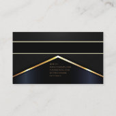 高級ブラック金ゴールドエレガント弁護士名刺 名刺 (裏面)