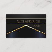 高級ブラック金ゴールドエレガント弁護士名刺 名刺 (正面)